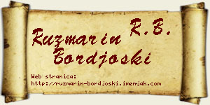 Ruzmarin Borđoški vizit kartica
